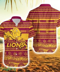Subiaco Football Club Striped Hawaiian Shirt Christmas Style Product Photo 1