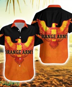 Sunrisers Hyderabad Orange Army Striped Hawaiian Shirt Cricket Black Vibes Orange Product Photo 1
