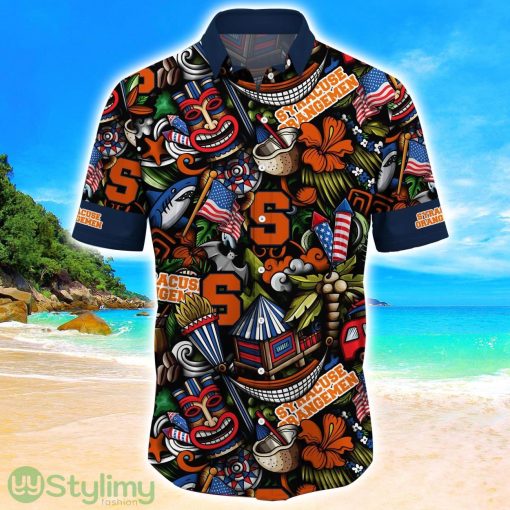Syracuse Orange NCAA2 Flower Hawaii Shirt Aloha Funny Pattern Summer Shirts Product Photo 2