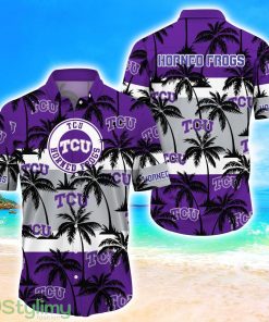 TCU Horned Frogs Tropical Palm Tree Trending Summer Aloha Hawaiian Shirt Product Photo 1