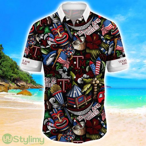 Texas A&ampM Aggies NCAA2 Flower Hawaii Shirt Aloha Funny Pattern Summer Shirts