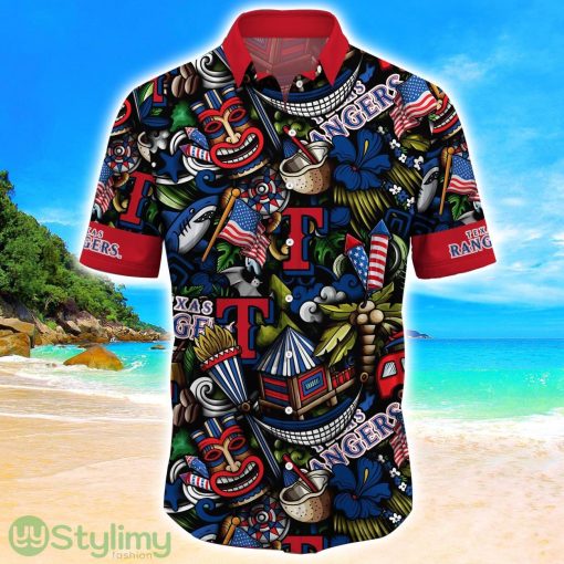 Texas Rangers MLB Flower Hawaii Shirt Aloha Funny Pattern Summer Shirts Product Photo 2