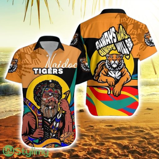 Tigers Naidoc Week Striped Hawaiian Shirt Wests Indigenous Special Style Product Photo 1