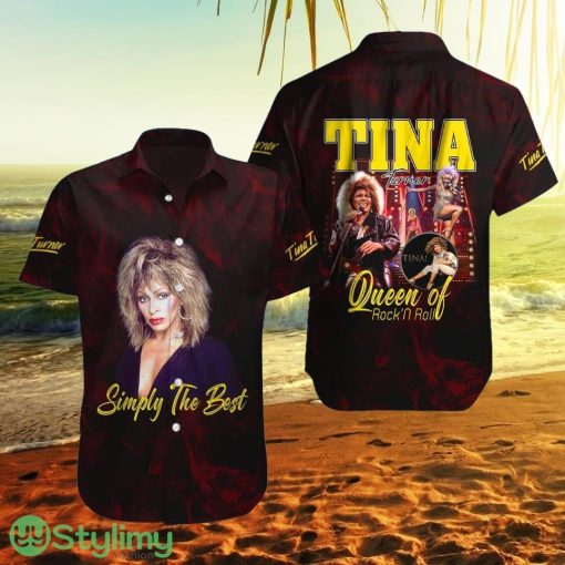 Tina Turner Queen Of Rock N Roll Tropical Hawaiian Shirt Product Photo 1
