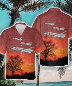 US Air Force 87th FIS Red Bulls Convair F-106A Delta Dart Tropical 3D Hawaiian Shirt Summer Gift Product Photo 1