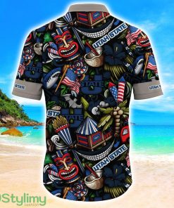 Utah State Aggies NCAA3 Flower Hawaii Shirt Aloha Funny Pattern Summer Shirts Product Photo 3