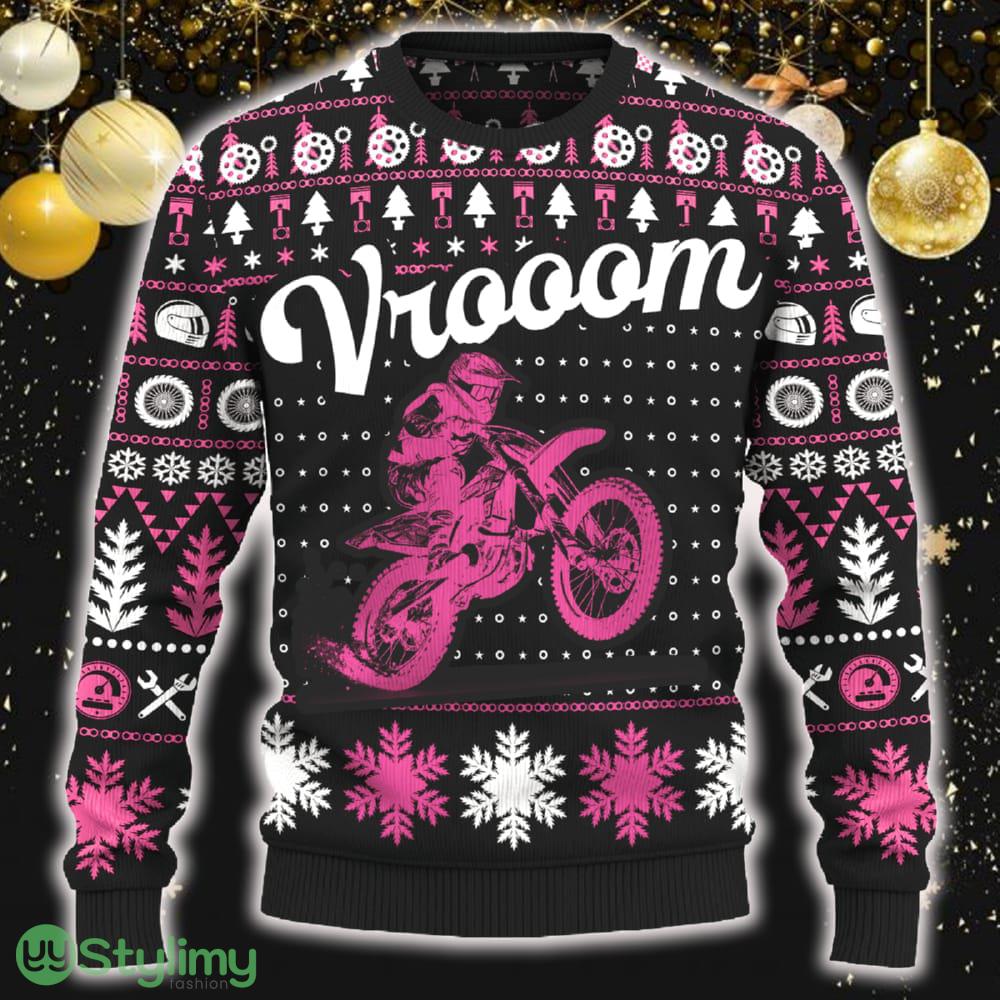 Vrooom 250 SX-F Design Ugly Christmas Sweater New Pattern Motorcross Holidays Gift Fans 4 Vrooom 250 SX-F Design Ugly Christmas Sweater New Pattern Motorcross Holidays Gift Fans - Vrooom 250 SX-F Ugly Christmas Sweater_ 1