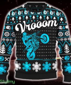 Vrooom 250 SX-F Motorcross Snowflakes Ugly Xmas 3D Sweater Gift For Fans - Vrooom 250 SX-F Ugly Christmas Sweater_ 1