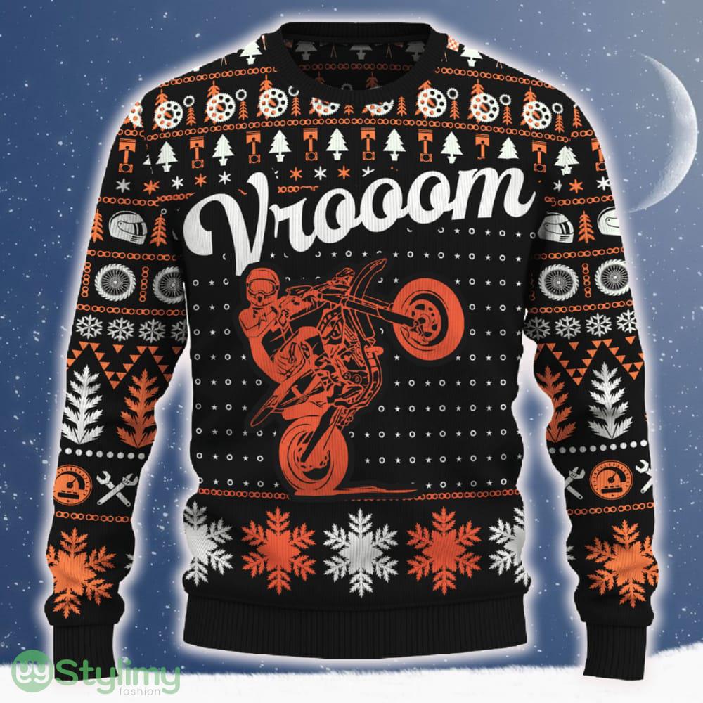 Vrooom 250 SX F Ugly Christmas Sweater 2023 Trending Motorcross Textile For Fans Gift 4 Vrooom 250 SX F Ugly Christmas Sweater 2023 Trending Motorcross Textile For Fans Gift - Vrooom 250 SX-F Ugly Christmas Sweater_ 1