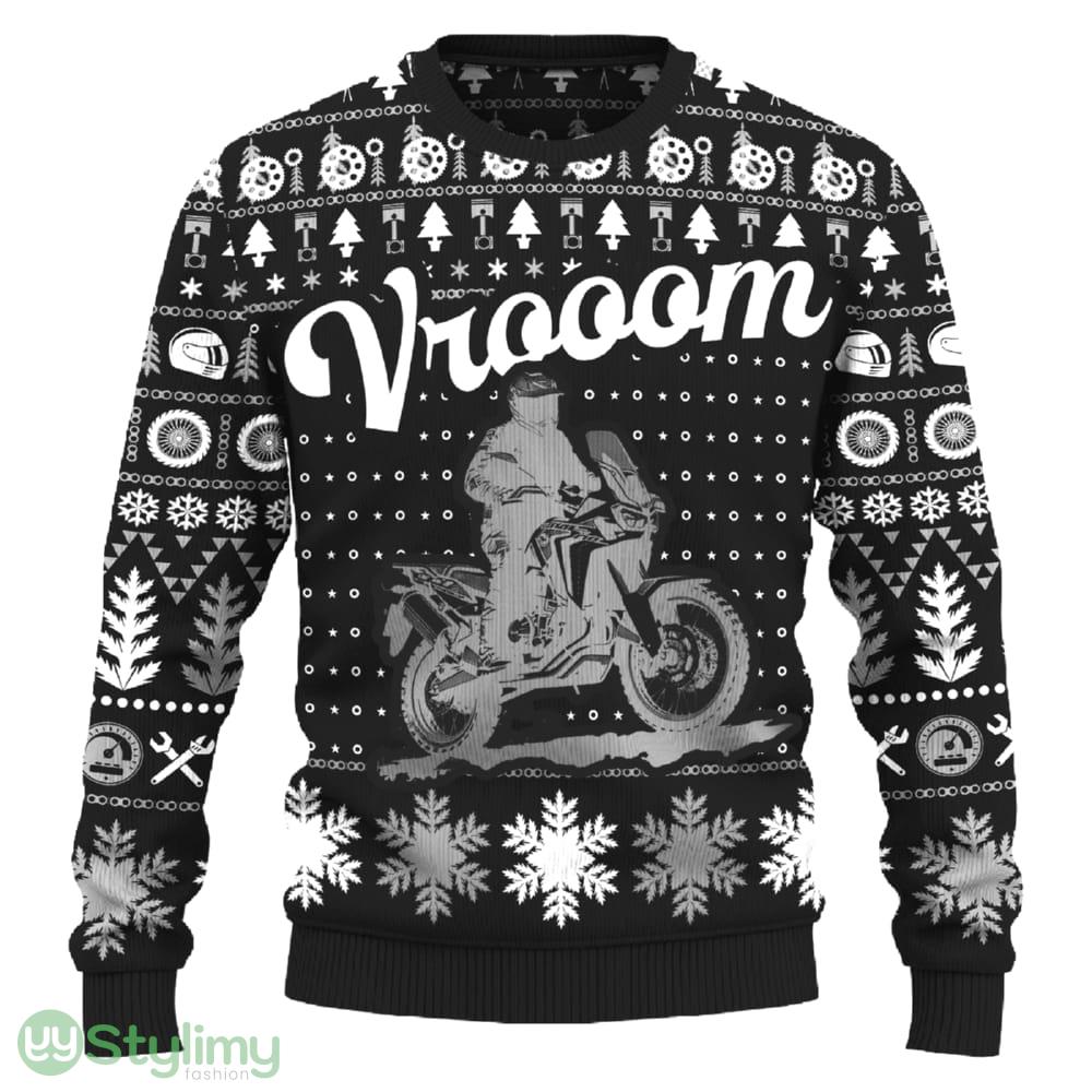 Vrooom Africa Twin Adventure Sports Knitted Motorcross Sweater Festive Gift Fans For Men And Women Christmas 4 Vrooom Africa Twin Adventure Sports Knitted Motorcross Sweater Festive Gift Fans For Men And Women Christmas - Vrooom Africa Twin Adventure Sports Ugly Christmas Sweater_ 1
