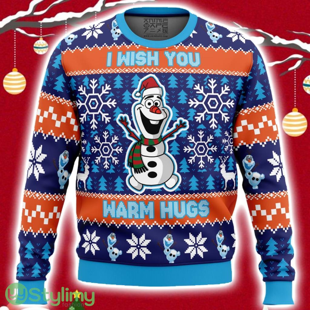 Warm Hugs Frozen Ugly Christmas Sweater 3D 2 Warm Hugs Frozen Ugly Christmas Sweater 3D Product Photo 1