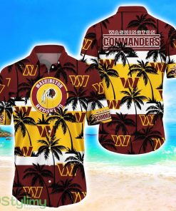 Washington Commanders Tropical Palm Tree Trending Summer Aloha Hawaiian Shirt Product Photo 1