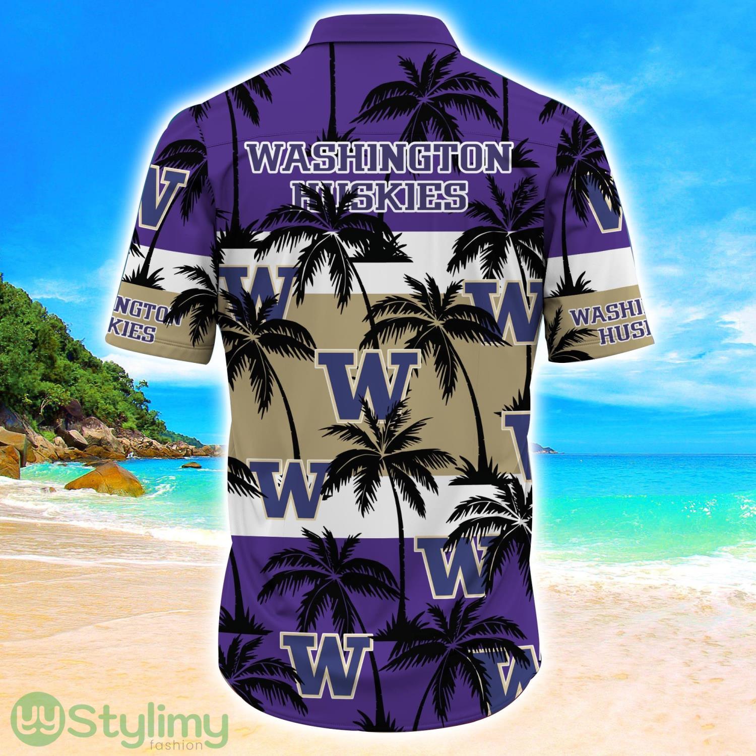 Washington Huskies Tropical Palm Tree Trending Summer Aloha Hawaiian Shirt 3 Washington Huskies Tropical Palm Tree Trending Summer Aloha Hawaiian Shirt Product Photo 3