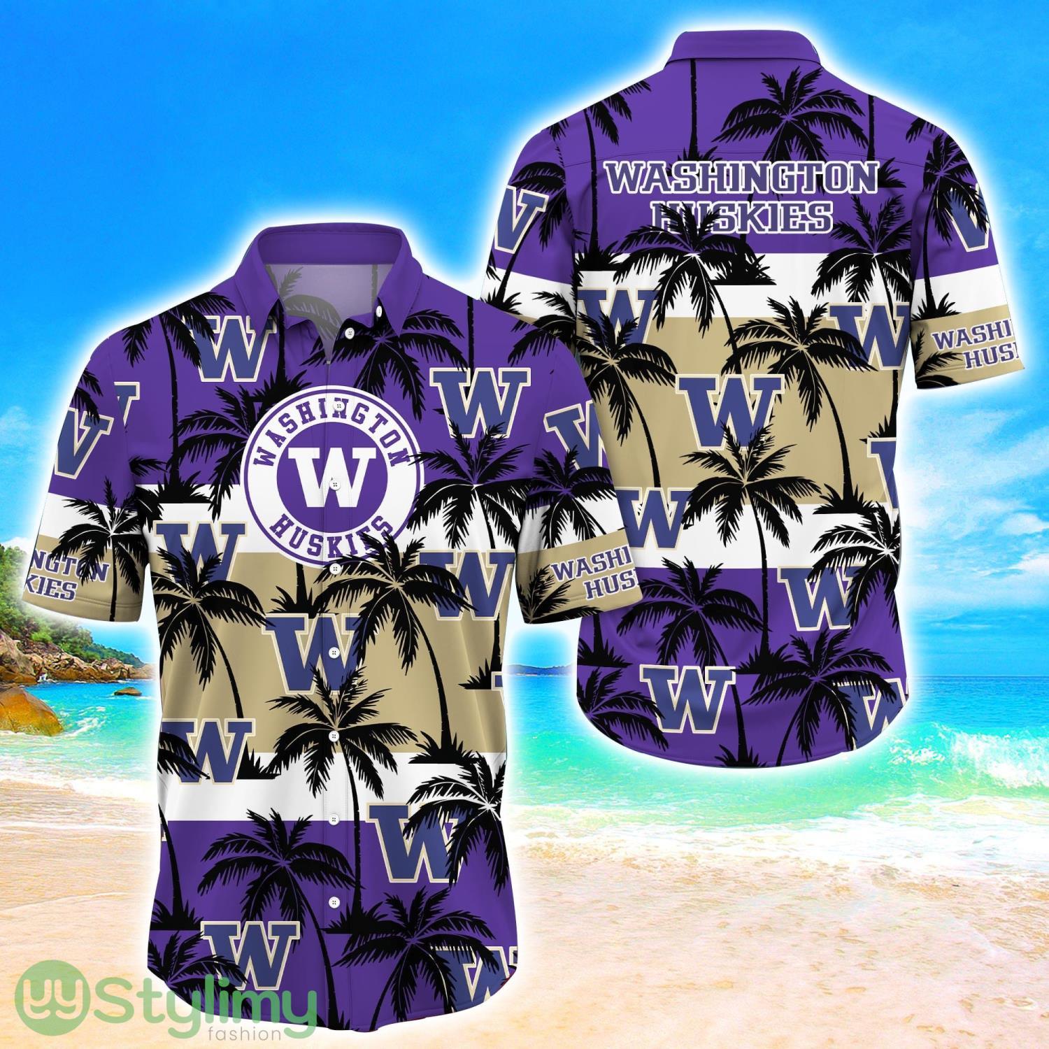 Washington Huskies Tropical Palm Tree Trending Summer Aloha Hawaiian Shirt 4 Washington Huskies Tropical Palm Tree Trending Summer Aloha Hawaiian Shirt Product Photo 1