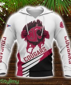 Washington State Cougars White 3D Hoodie All over Printed Winter Gift For Men And Women Product Photo 1