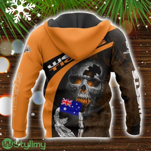 Wests Tigers Skull 3D Hoodie All over Printed Winter Gift For Men And Women