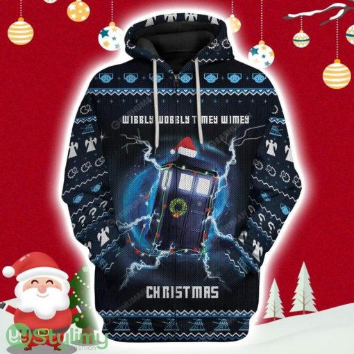 Wibbly Wobbly Timey Wimey Christmas Custom Hoodie 3D All Over Print Product Photo 1