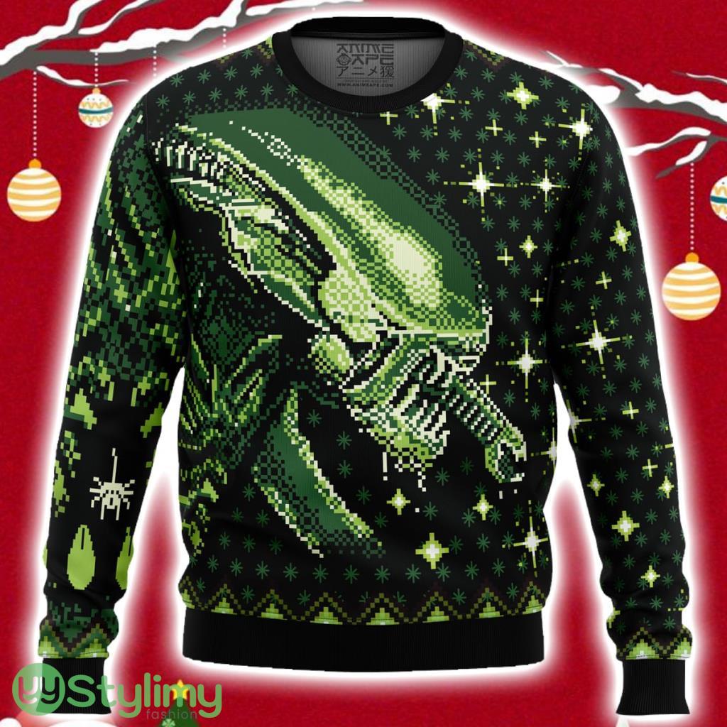 Xenomorph Alien Ugly Christmas Sweater 3D 2 Xenomorph Alien Ugly Christmas Sweater 3D Product Photo 1