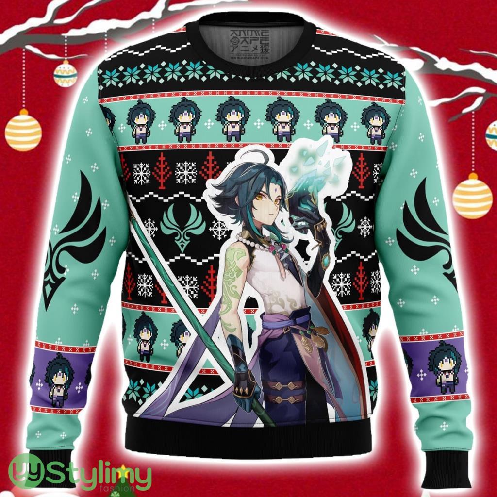 Xiao Genshin Impact Ugly Christmas Sweater 3D 2 Xiao Genshin Impact Ugly Christmas Sweater 3D Product Photo 1