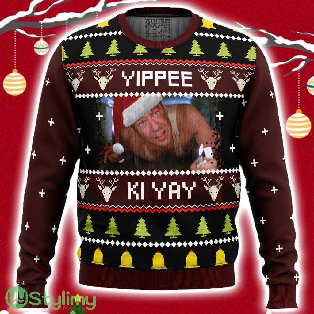 Yippee Ki Yay Ugly Dia Hard Christmas Sweater 3D 2 Yippee Ki Yay Ugly Dia Hard Christmas Sweater 3D Product Photo 1