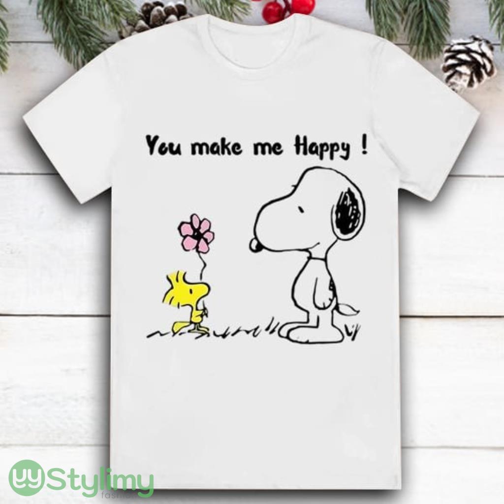 You Make Me Happy Snoopy And Woodstock Shirt 3 You Make Me Happy Snoopy And Woodstock Shirt Product Photo 1