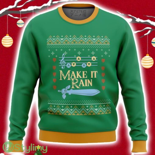 Zelda Make It Rain Ugly Christmas Sweater 3D