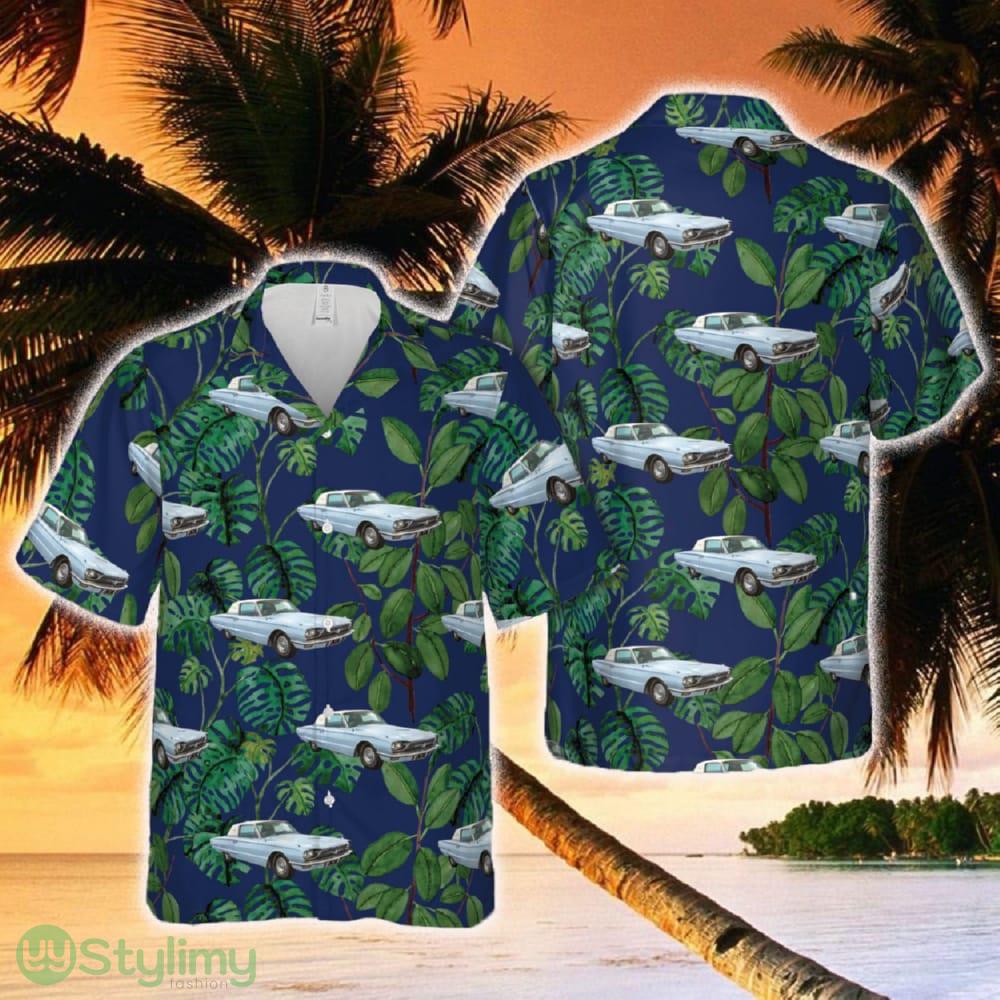 1966 Ford Thunderbird Light Blue Hawaiian Shirt 2 1966 Ford Thunderbird Light Blue Hawaiian Shirt - 1966 Ford Thunderbird Light Blue Hawaiian Shirt