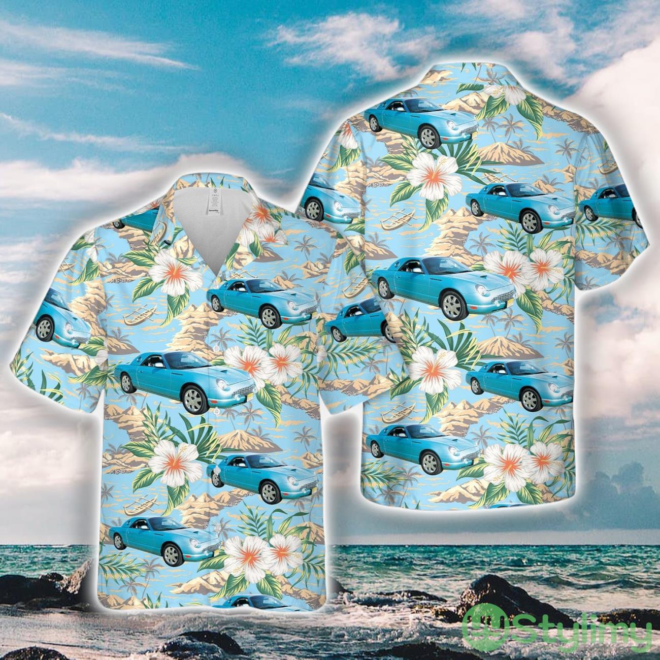 2002 Ford Thunderbird Convertible Aloha Short Sleeve 3D Printed Hawaiian Shirt For Men And Women 2 2002 Ford Thunderbird Convertible Aloha Short Sleeve 3D Printed Hawaiian Shirt For Men And Women Product Photo 1