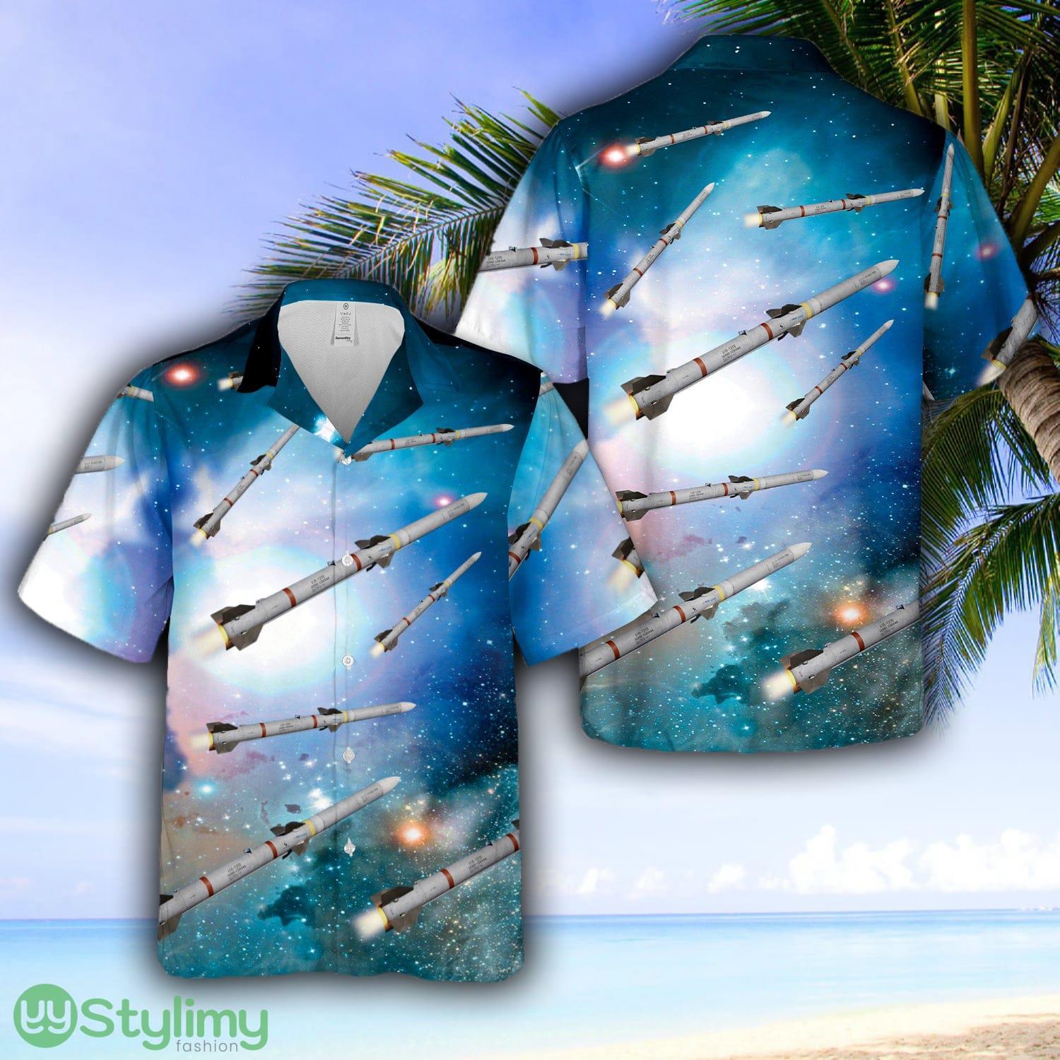 AIM-120 AMRAAM air to air missile Hawaiian Shirt 2 AIM-120 AMRAAM air to air missile Hawaiian Shirt - AIM-120 AMRAAM air to air missile Hawaiian Shirt