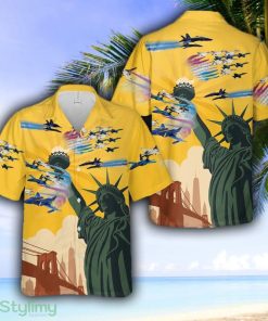 Airshow Blue Angels and Thunderbirds 4th Of July Hawaiian Shirt - Airshow Blue Angels and Thunderbirds 4th Of July Hawaiian Shirt