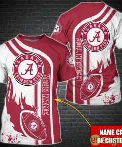 Alabama Crimson Tide NCAA1 Custom Name Special T-Shirt For Fans Product Photo 1