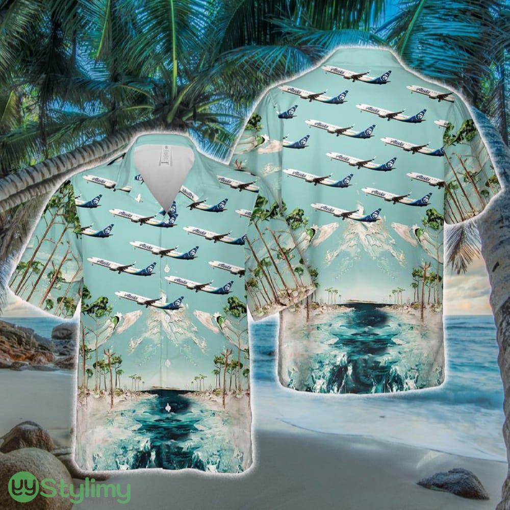 Alaska Airlines Boeing 737-900ER Hawaiian Shirt 2 Alaska Airlines Boeing 737-900ER Hawaiian Shirt - Alaska Airlines Boeing 737-900ER Hawaiian Shirt