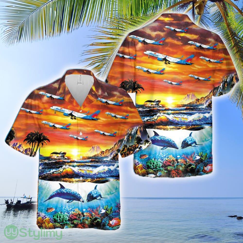 Allegiant Air Boeing 757-204 Hawaiian Shirt 2 Allegiant Air Boeing 757-204 Hawaiian Shirt - Allegiant Air Boeing 757-204 Hawaiian Shirt