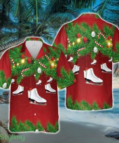 American Athletic Shoe Women's Tricot Lined Ice Skates Christmas Hawaiian Shirt - American Athletic Shoe Women's Tricot Lined Ice Skates Christmas Hawaiian Shirt