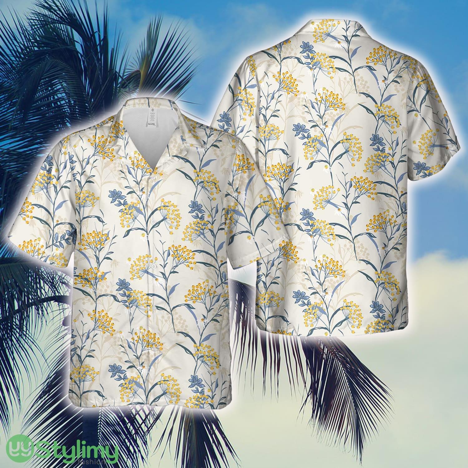 Autumn seamless pattern vector with yellow berries and leaves Hawaiian Shirt 2 Autumn seamless pattern vector with yellow berries and leaves Hawaiian Shirt - Autumn seamless pattern vector with yellow berries and leaves Hawaiian Shirt