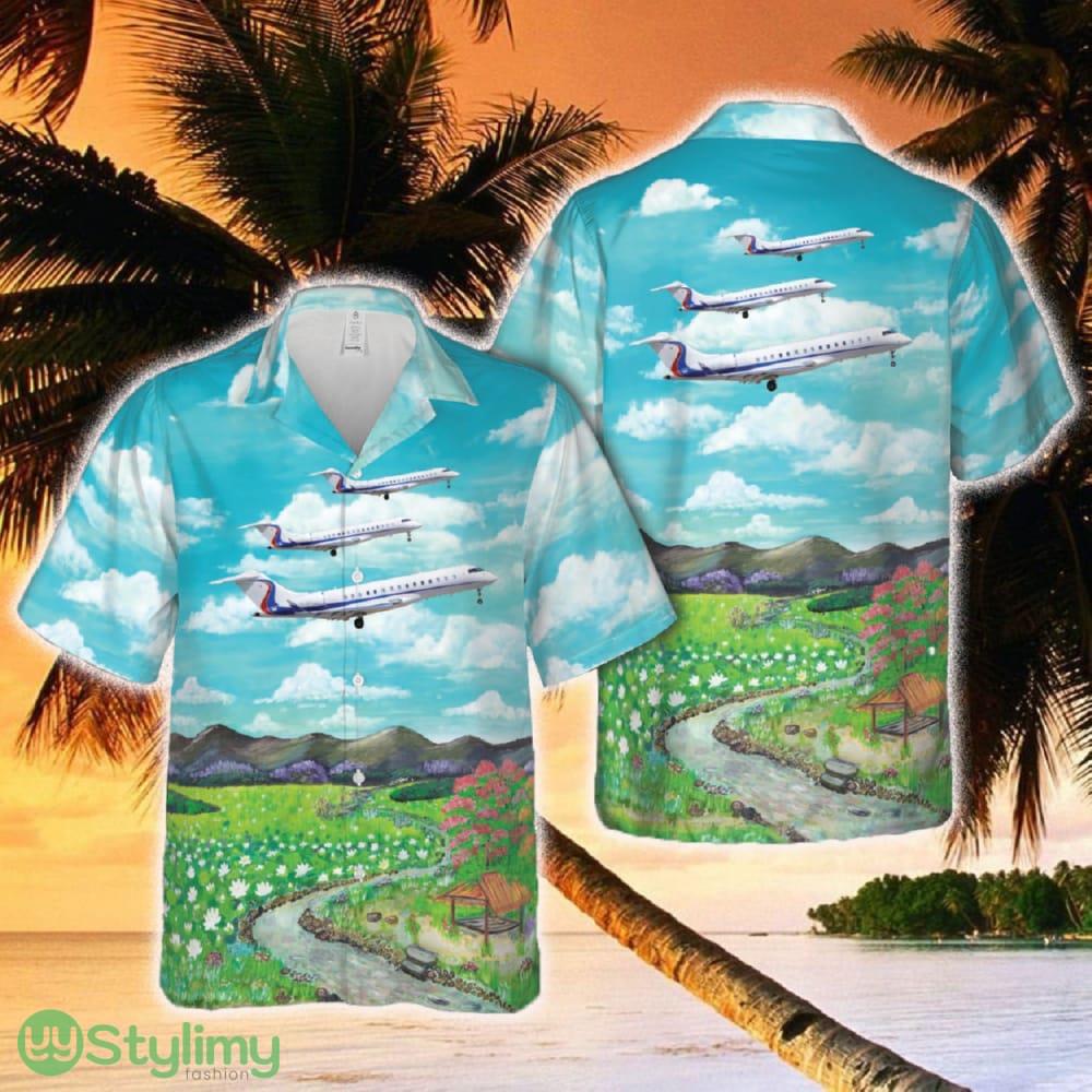 Avcon Jet Bombardier Global 6000 (BD-700-1A10) Hawaiian Shirt 2 Avcon Jet Bombardier Global 6000 (BD-700-1A10) Hawaiian Shirt - Avcon Jet Bombardier Global 6000 (BD-700-1A10) Hawaiian Shirt