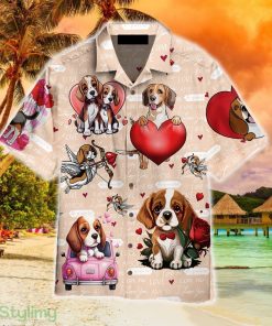 Beagle Dog Valentine Day Hawaiian Shirt Summer For Men And Women - Beagle Dog Valentine Day Hawaiian Shirt Aloha For Men And Women_1