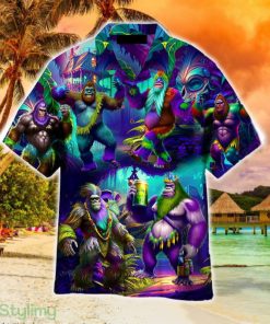 Bigfoot Happy Mardi Gras Pattern Hawaiian Shirt Summer For Men And Women - Bigfoot Happy Mardi Gras Pattern Hawaiian Shirt Aloha For Men And Women_1