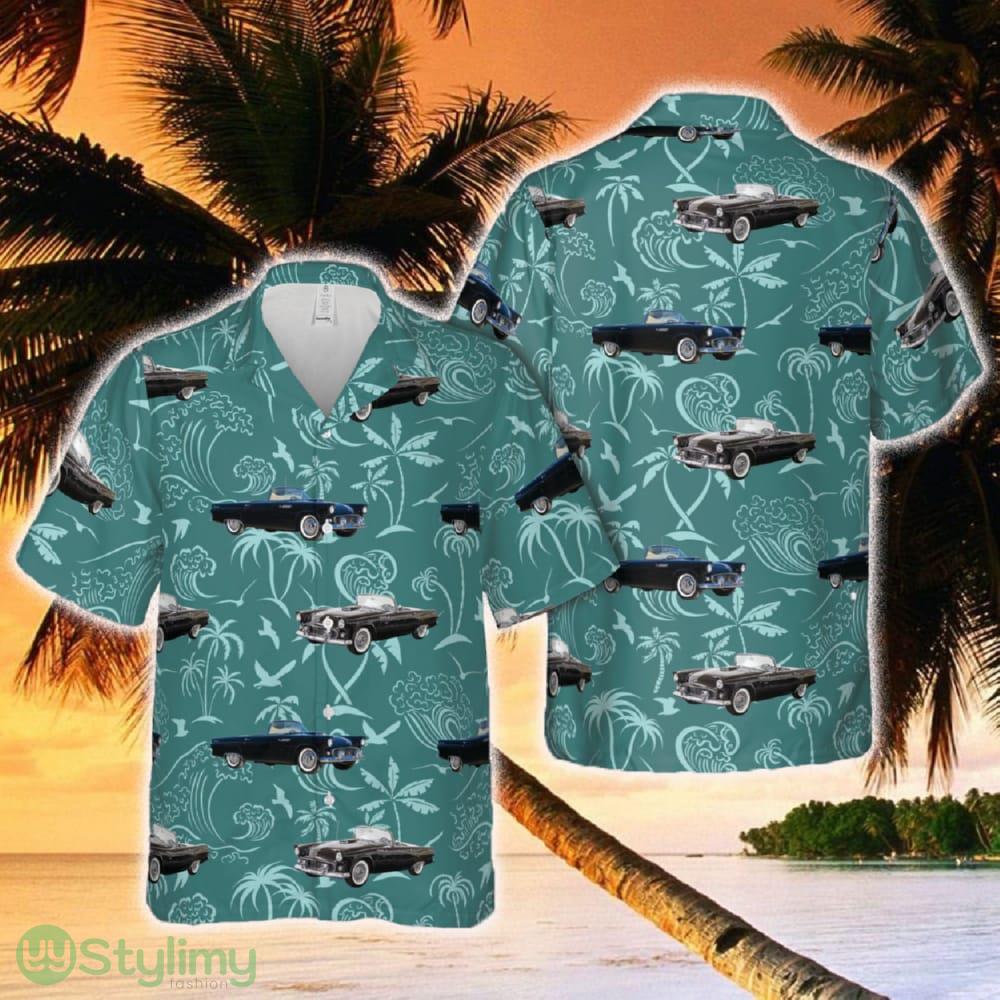 Black Ford Thunderbird 1955 Hawaiian Shirt 2 Black Ford Thunderbird 1955 Hawaiian Shirt - Black Ford Thunderbird 1955 Hawaiian Shirt