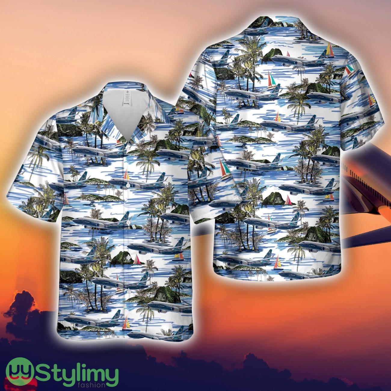 Boeing 737-8 MAX N8704Q Men And Women Hawaiian Shirt 2 Boeing 737-8 MAX N8704Q Men And Women Hawaiian Shirt Product Photo 1