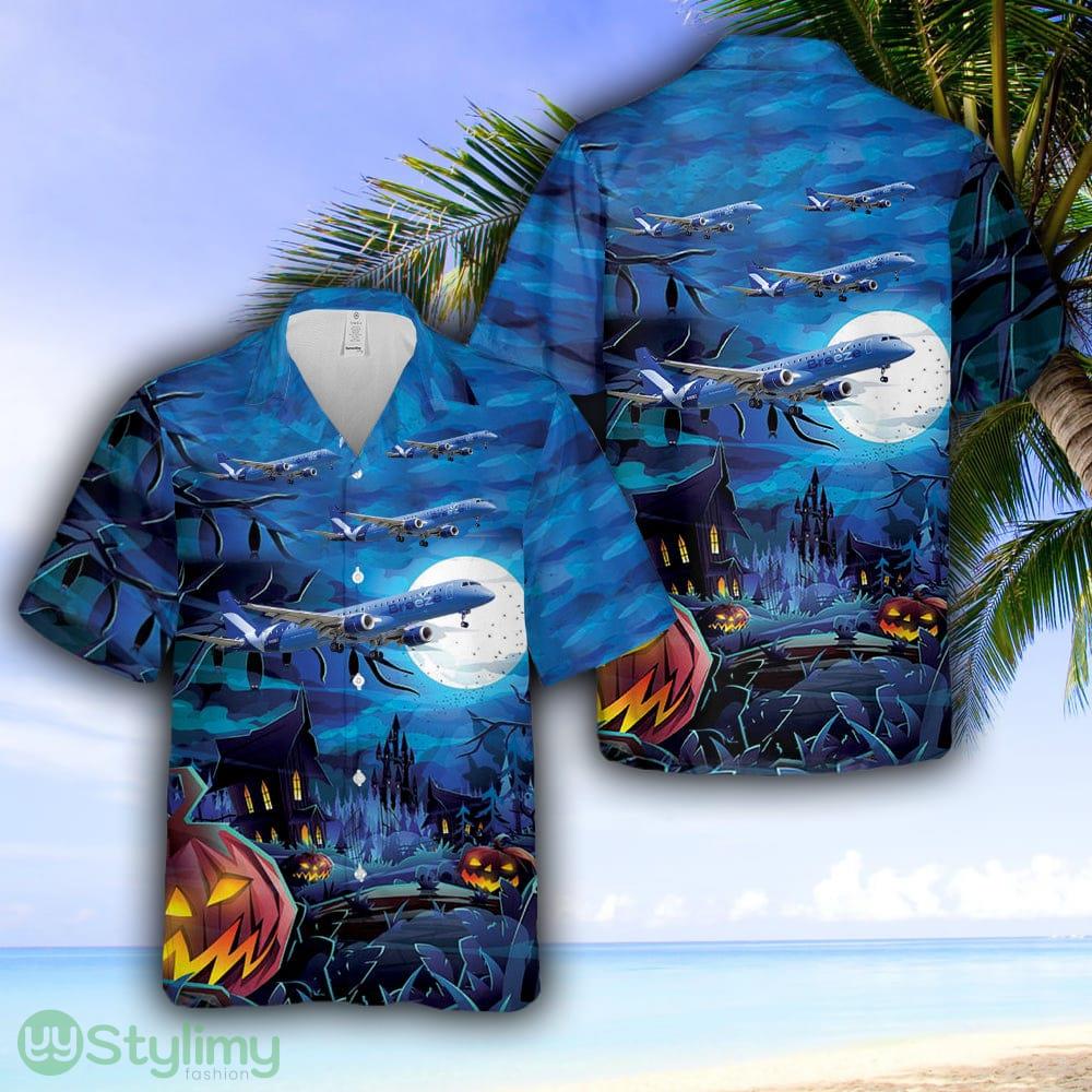 Breeze Airways E190 Halloween Hawaiian Shirt 2 Breeze Airways E190 Halloween Hawaiian Shirt - Breeze Airways E190 Halloween Hawaiian Shirt