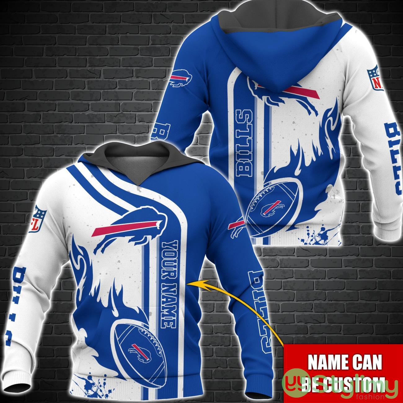 Buffalo Bills NFL Custom Name 3D Hoodie All Over Printed 7 Buffalo Bills NFL Custom Name 3D Hoodie All Over Printed Product Photo 1
