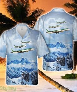 Burlington Air Express McDonnell Douglas DC-8-71(F) Hawaiian Shirt - Burlington Air Express McDonnell Douglas DC-8-71(F) Hawaiian Shirt
