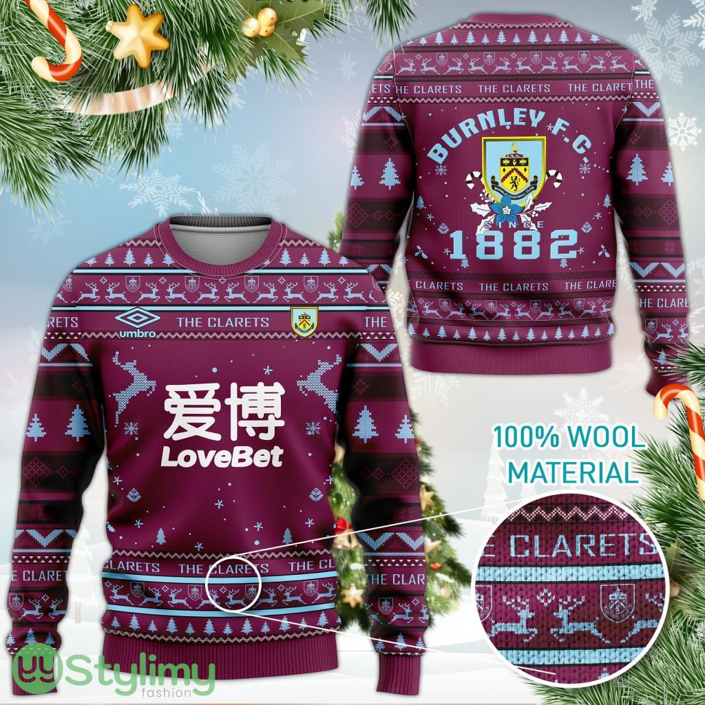 Burnley FC 3D Ugly Christmas Sweater 3 Burnley FC 3D Ugly Christmas Sweater Product Photo 1