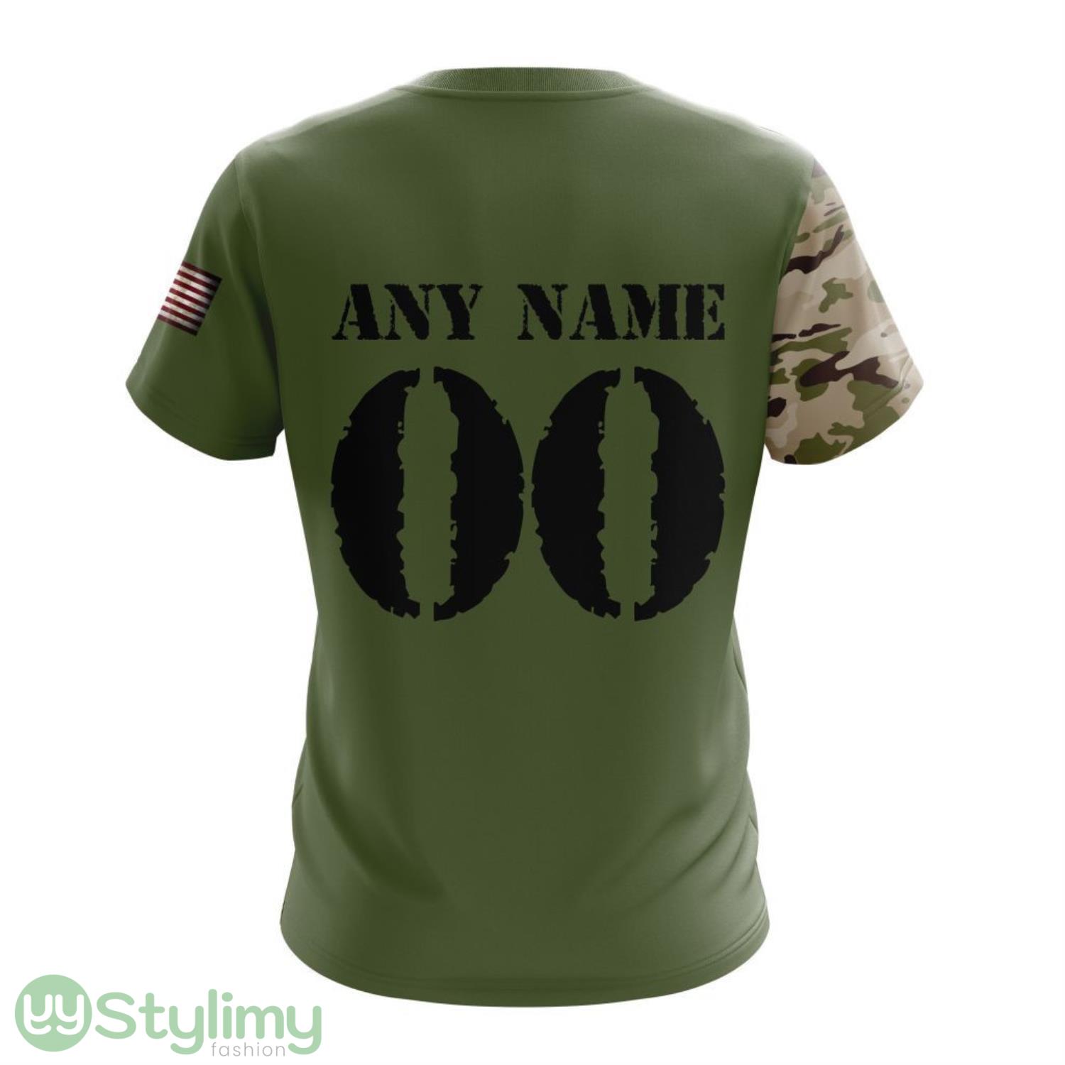 Carolina Panthers Flag Andl Camo Design Custom Name And Number 3D T-Shirt 2 Carolina Panthers Flag Andl Camo Design Custom Name And Number 3D T-Shirt Product Photo 2
