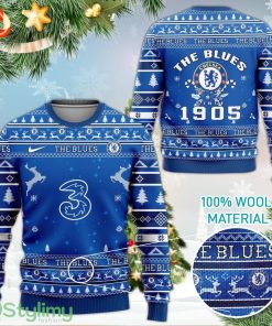 Chelsea FC 3D Ugly Christmas Sweater Product Photo 1