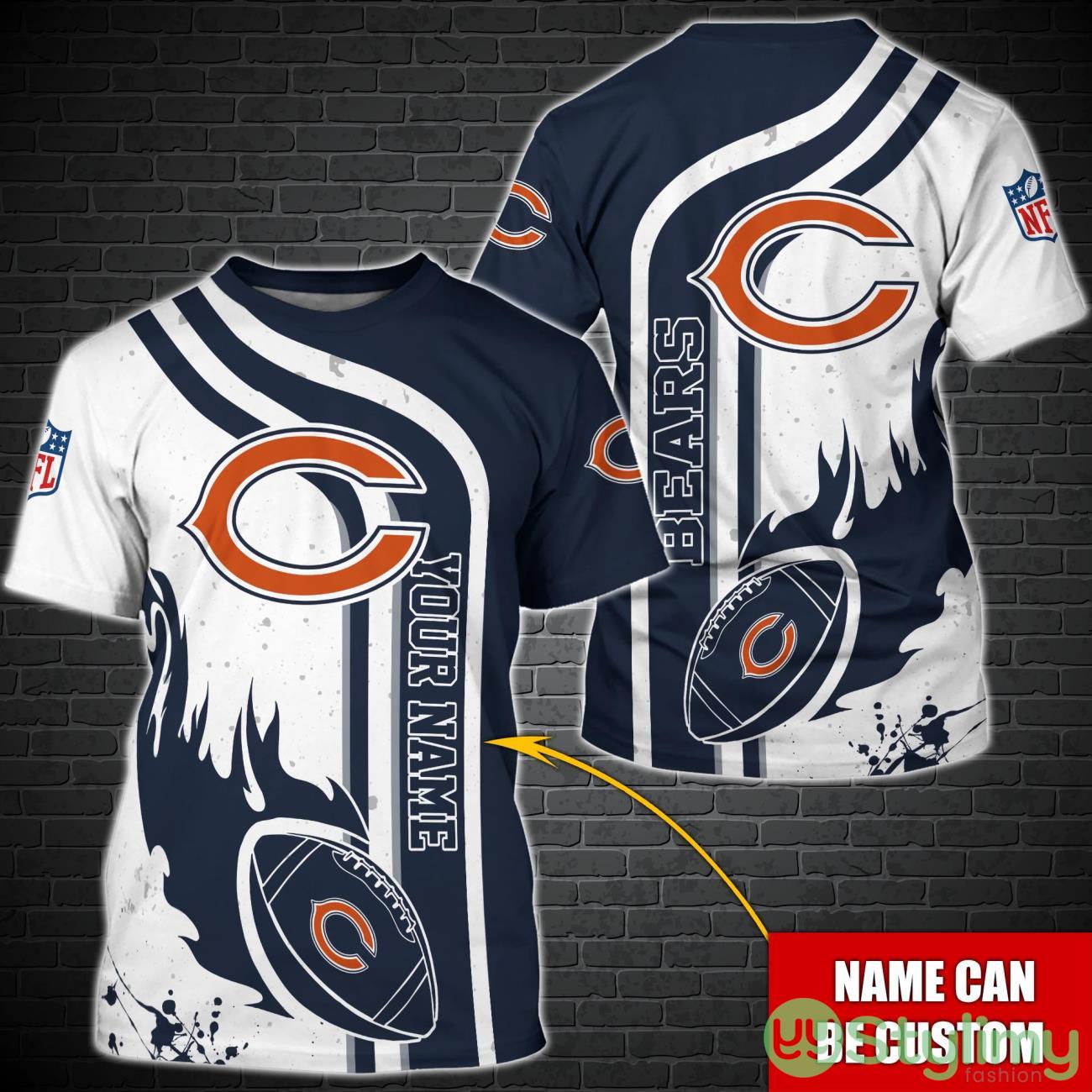 Chicago Bears NFL Custom Name Special T-Shirt For Fans 2 Chicago Bears NFL Custom Name Special T-Shirt For Fans Product Photo 1