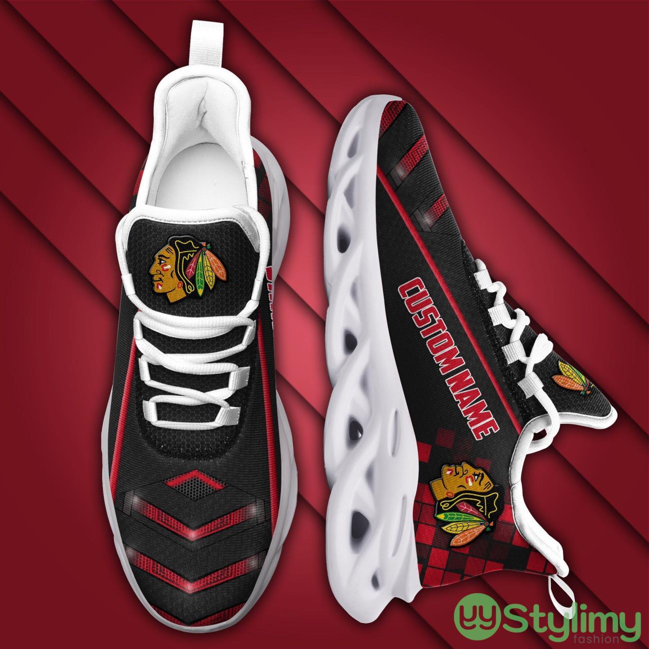Chicago Blackhawks Custom Name Max Soul Sneaker Shoes For Fan For Men Women 3 Chicago Blackhawks Custom Name Max Soul Sneaker Shoes For Fan For Men Women Product Photo 3