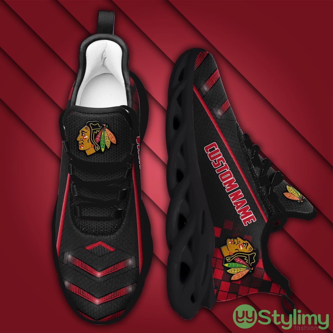 Chicago Blackhawks Custom Name Max Soul Sneaker Shoes For Fan For Men Women 5 Chicago Blackhawks Custom Name Max Soul Sneaker Shoes For Fan For Men Women Product Photo 5