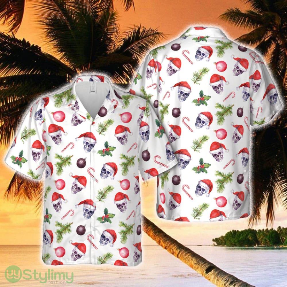 Christmas Skull Pattern Hawaiian Shirt 2 Christmas Skull Pattern Hawaiian Shirt - Christmas Skull Pattern Hawaiian Shirt